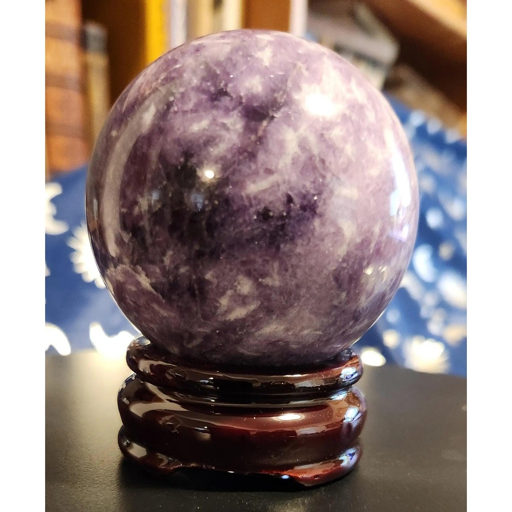 Lepidolite Sphere, Stone Of transition,Serene Crystal, Moon Stone